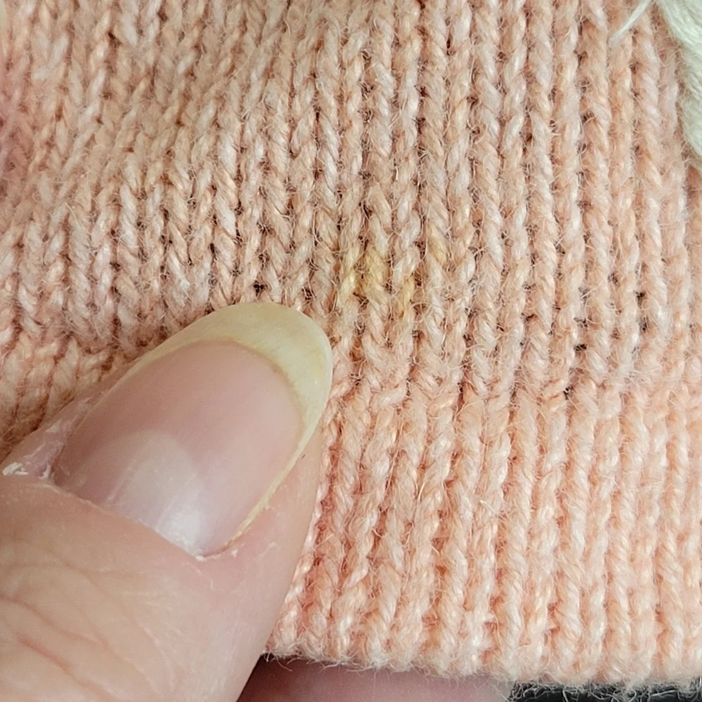 CHRISTOPHER&BANKS Hand Embroidered Peach Sweater Size Medium - Picture 8 of 8